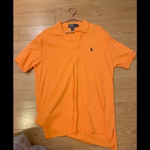 Orange polo shirt